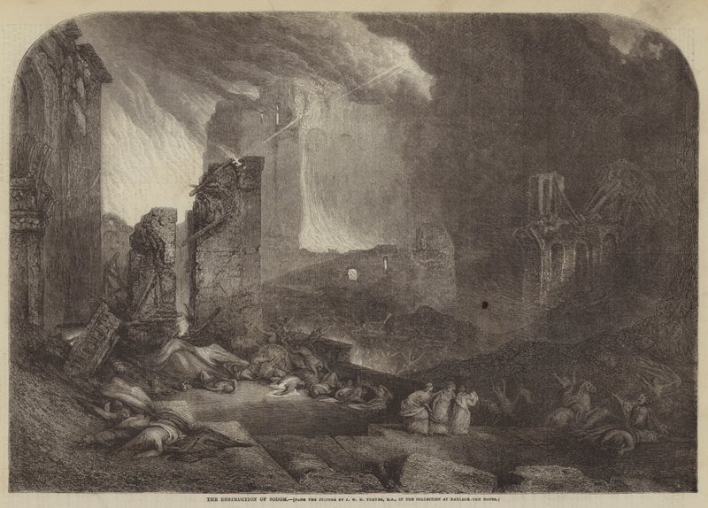 De vernietiging van Sodom door Joseph Mallord William Turner