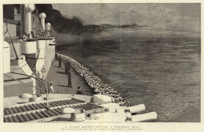 Een Warm Ontvangst voor een Torpedoboot door Joseph Nash