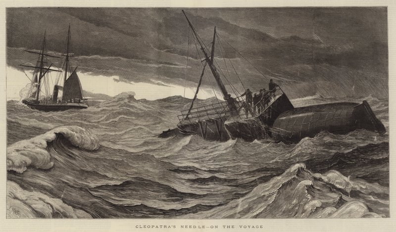 De Naald van Cleopatra, op de Reis door Joseph Nash