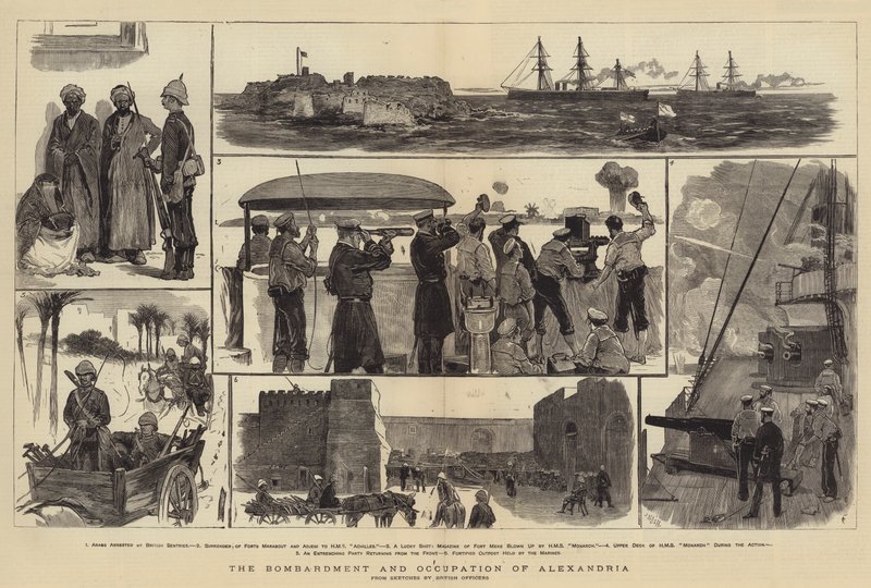 Het bombardement en de bezetting van Alexandrië door Joseph Nash