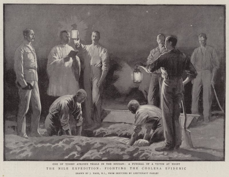 De Nijl-expeditie, vechten tegen de cholera-epidemie door Joseph Nash