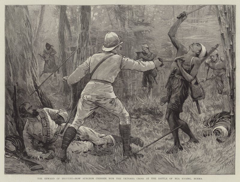 De beloning van moed, hoe chirurg Crimmin het Victoria Cross won bij de Slag om Nga Kyaing, Birma door Joseph Nash