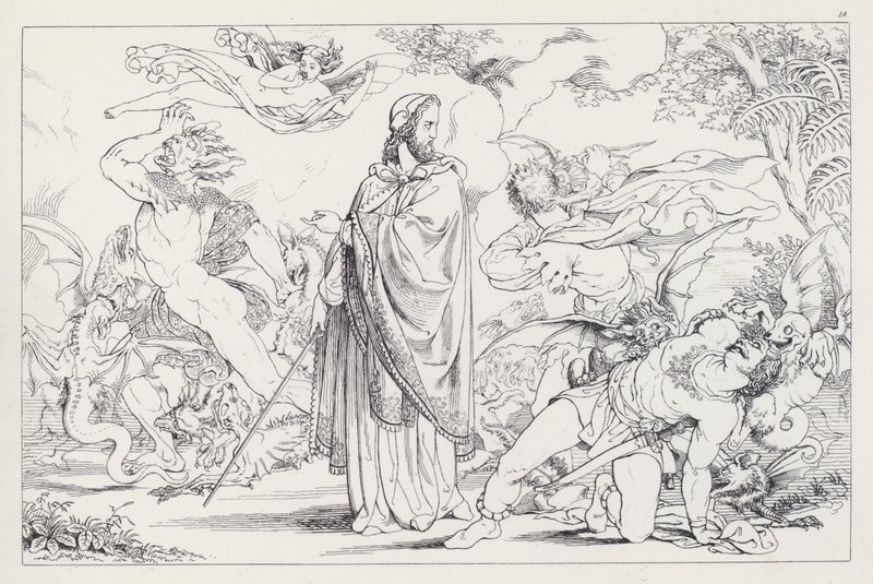 Shakespeares De Storm, Acte IV, Scene 1 door Joseph Noel after Paton