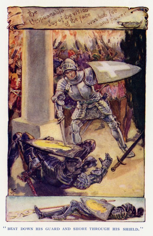 Illustratie voor Sir Knight of the Splendid Way door Joseph (after) Finnemore