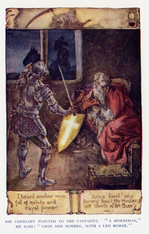 Illustratie voor Sir Knight of the Splendid Way door Joseph (after) Finnemore