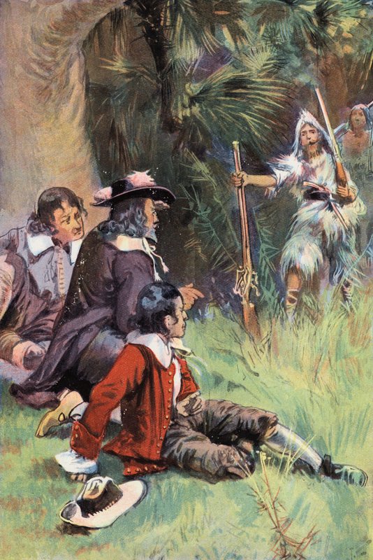 Robinson Crusoe: Ik roep hen luid in het Spaans door Joseph (after) Finnemore