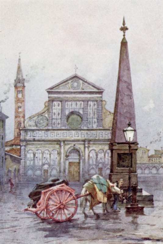 De kerk van S Maria Novella, Florence door Joseph (after) Finnemore