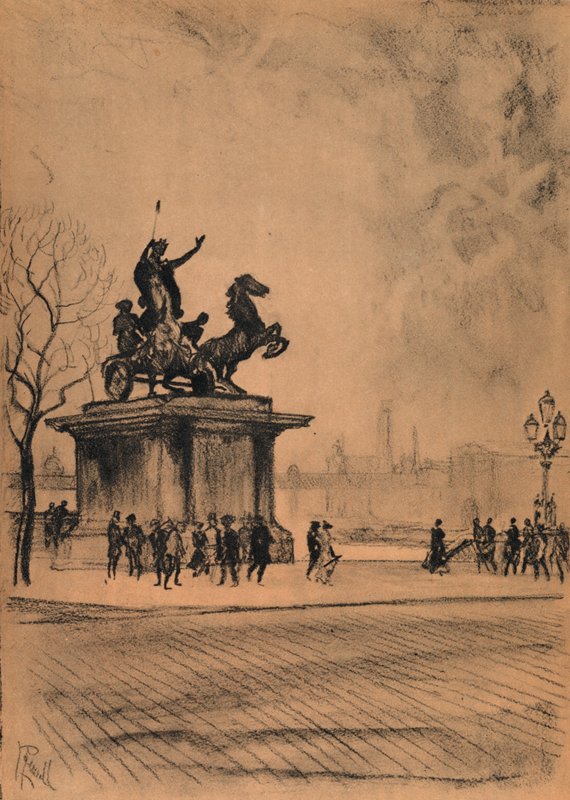 Boadicea, Westminster Bridge door Joseph (after) Pennell
