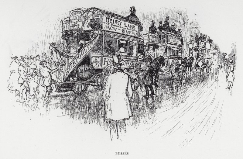 Bussen door Joseph (after) Pennell