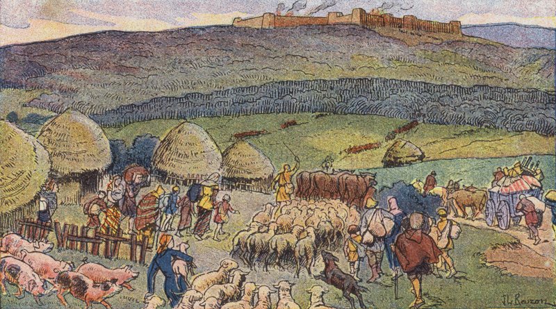 Bibracte, een stad in Gallië bewoond door smeden en een toevluchtsoord in tijden van gevaar door Joseph Beuzon