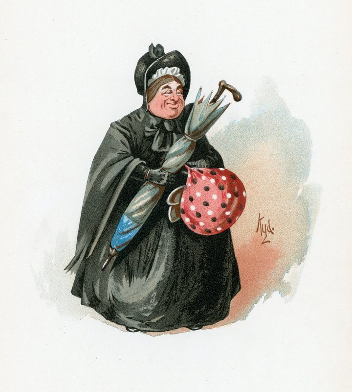 Mevrouw Gamp, illustratie uit 