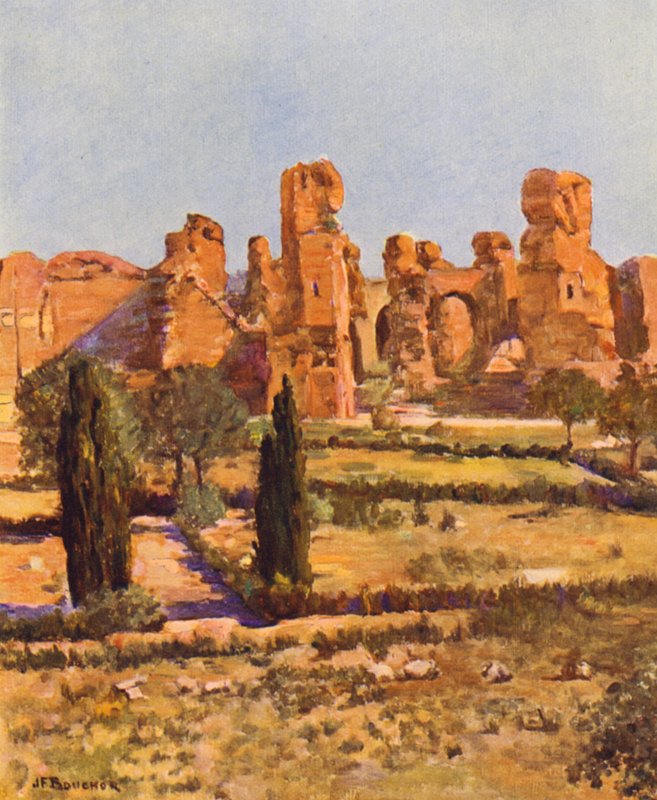 Rome: Les Thermes de Caracalla door Joseph Felix Bouchor