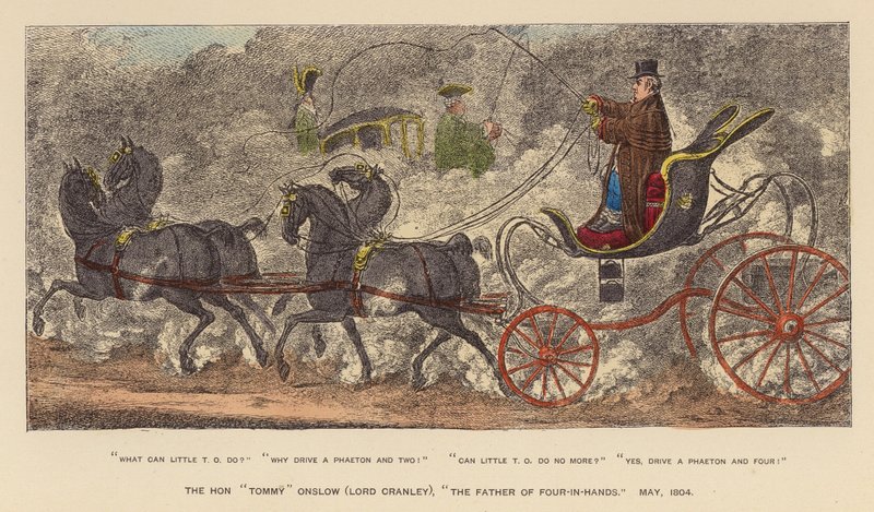 De Eerwaarde "Tommy" Onslow (Lord Cranley), "De Vader van de Vierspan," Mei 1804 door Joseph Grego