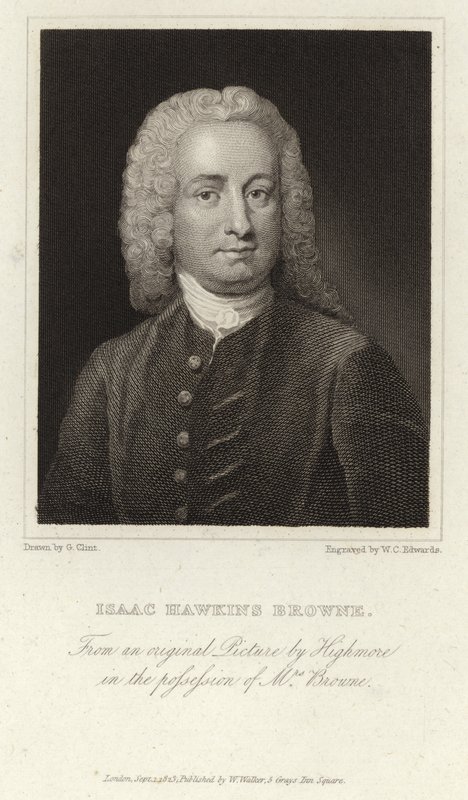 Isaac Hawkins Browne - Engelse schrijver en politicus (1705 - 1760) door Joseph Highmore
