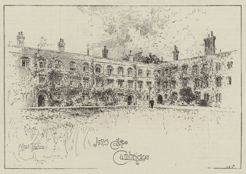 Jesus College, Cambridge door Joseph Holland Tringham