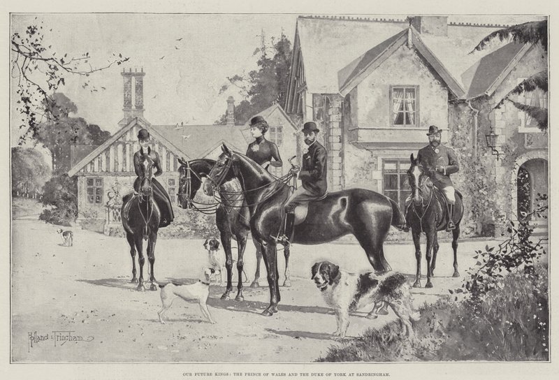 Onze Toekomstige Koningen, de Prins van Wales en de Hertog van York in Sandringham door Joseph Holland Tringham