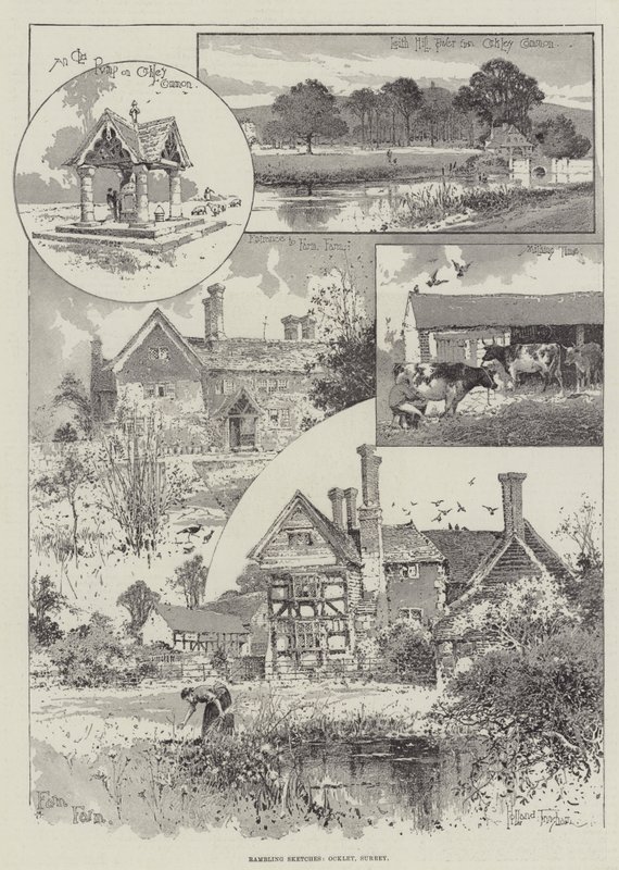 Rambling Schetsen, Ockley, Surrey door Joseph Holland Tringham