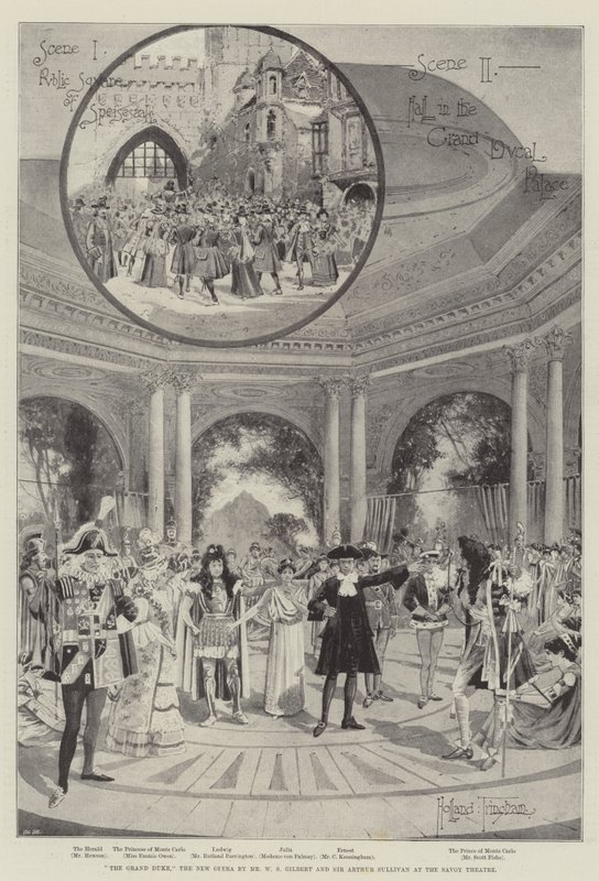 De Grote Hertog, de nieuwe opera van Mr W S Gilbert en Sir Arthur Sullivan in het Savoy Theatre door Joseph Holland Tringham