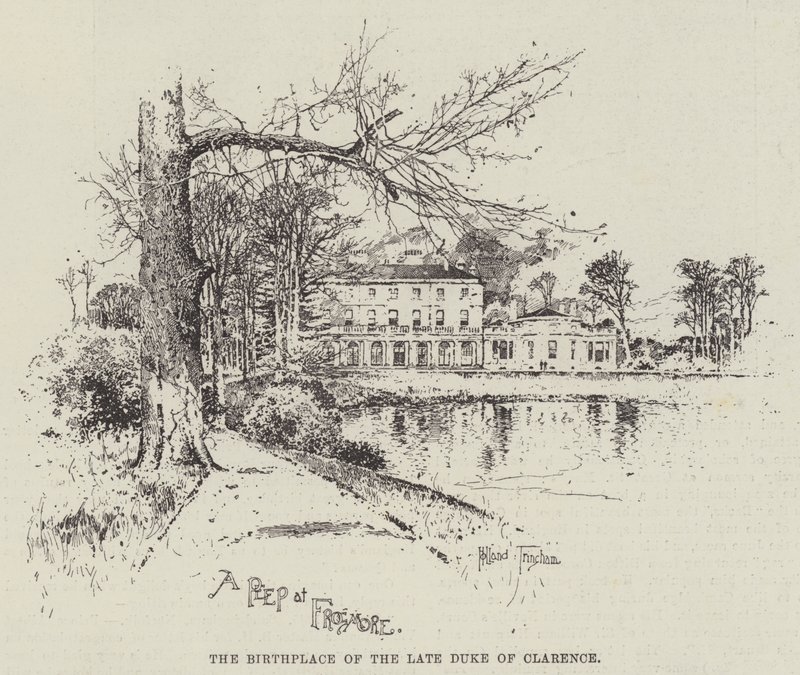 De overleden hertog van Clarence en Avondale, de geboorteplaats van de overleden hertog van Clarence door Joseph Holland Tringham