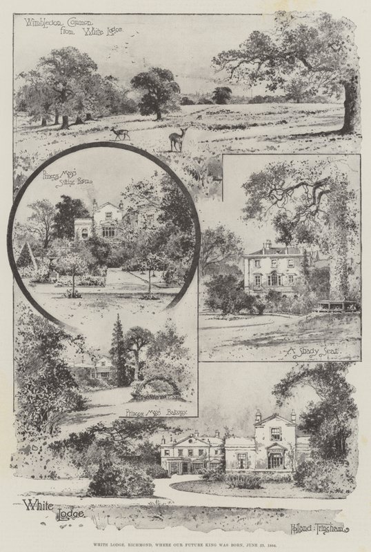 White Lodge, Richmond, waar onze toekomstige koning werd geboren, 23 juni 1894 door Joseph Holland Tringham