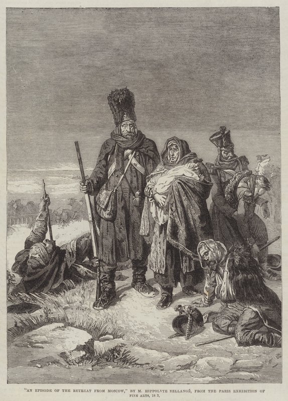 Een Episode van de Terugtocht uit Moskou door Joseph Louis Hippolyte Bellange
