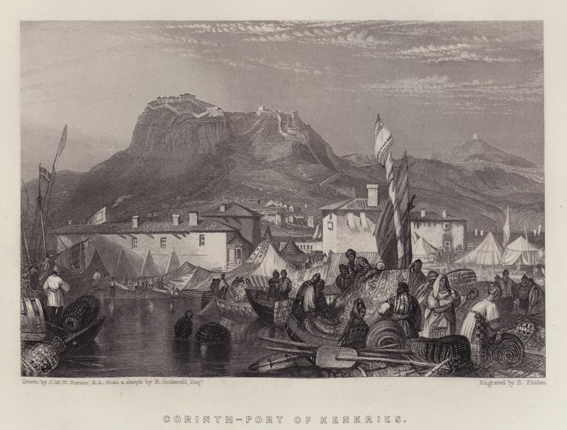 Korinthe, Haven van Kenkries door Joseph Mallord William (after) Turner