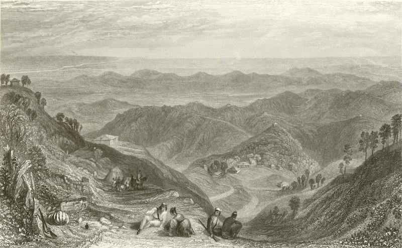 Mussooree en de Dhoon, vanaf Landour door Joseph Mallord William Turner
