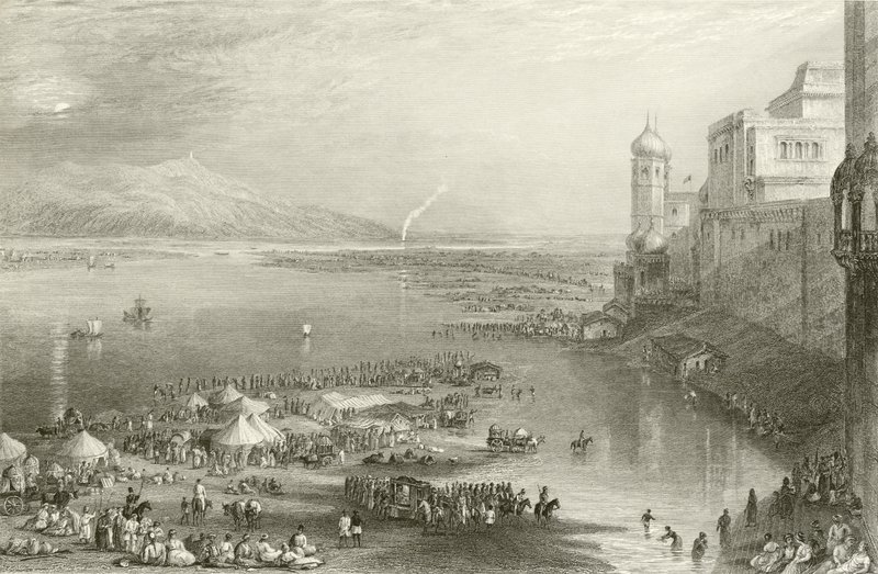 Pelgrims op de Heilige Beurs van Hurdwar door Joseph Mallord William Turner