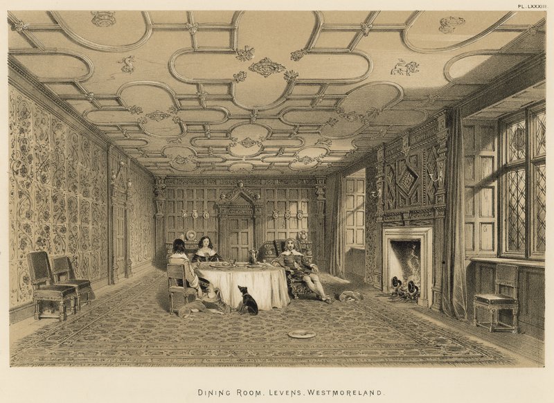 Eetkamer, Levens, Westmoreland door Joseph Nash