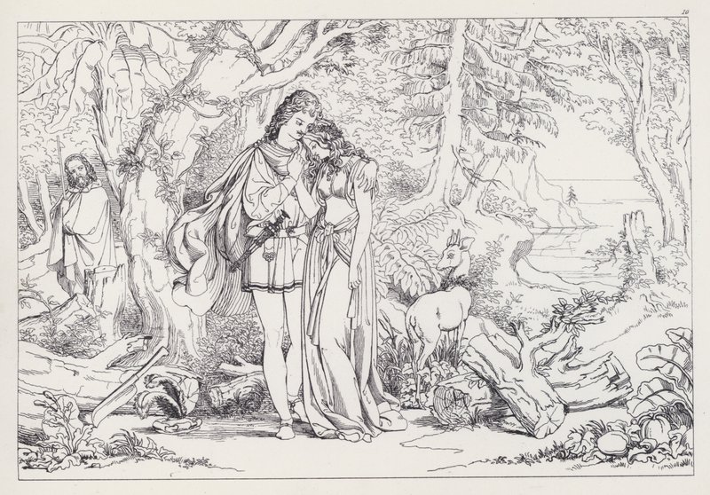 Shakespeares De Storm, Acte III, Scene 1 door Joseph Noel after Paton