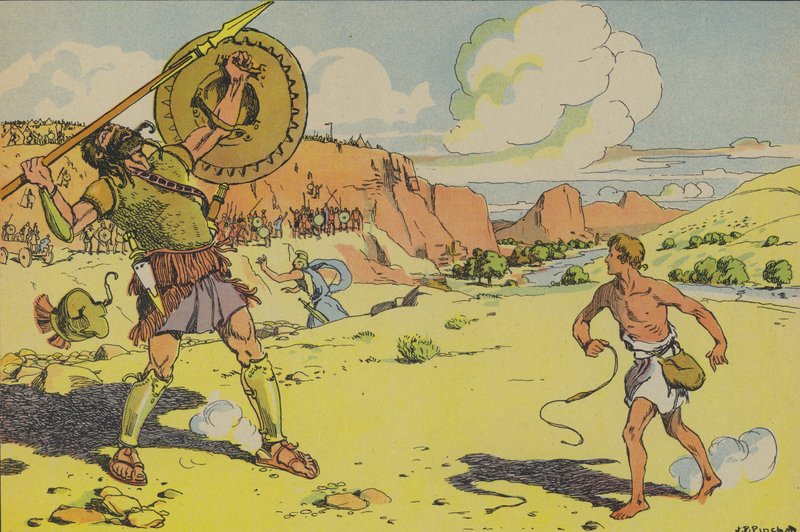 David en Goliath door Joseph Porphyre Pinchon