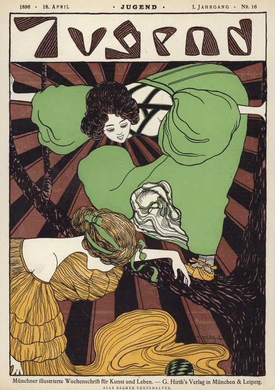 Omslagillustratie voor Jugend magazine door Joseph Rudolf Witzel