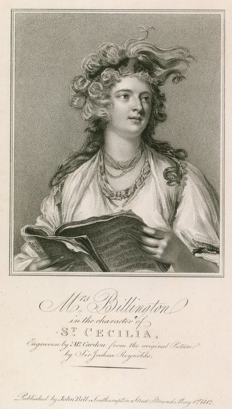 Mevrouw Billington in de rol van St. Cecilia door Joshua Reynolds