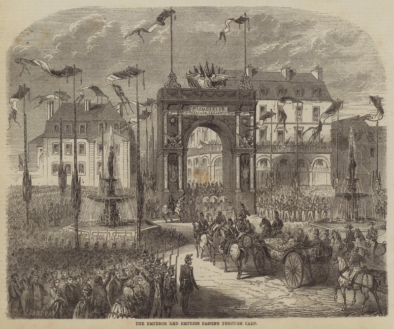 De keizer en keizerin passeren door Caen door Jules Gaildrau