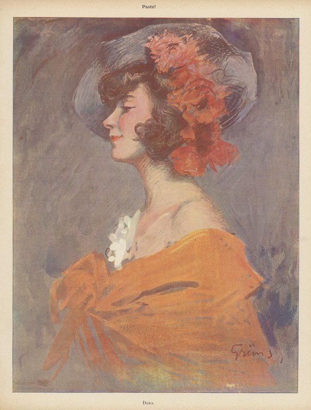 Dora: portret van een jonge vrouw door Jules Alexandre Gruen or Grun