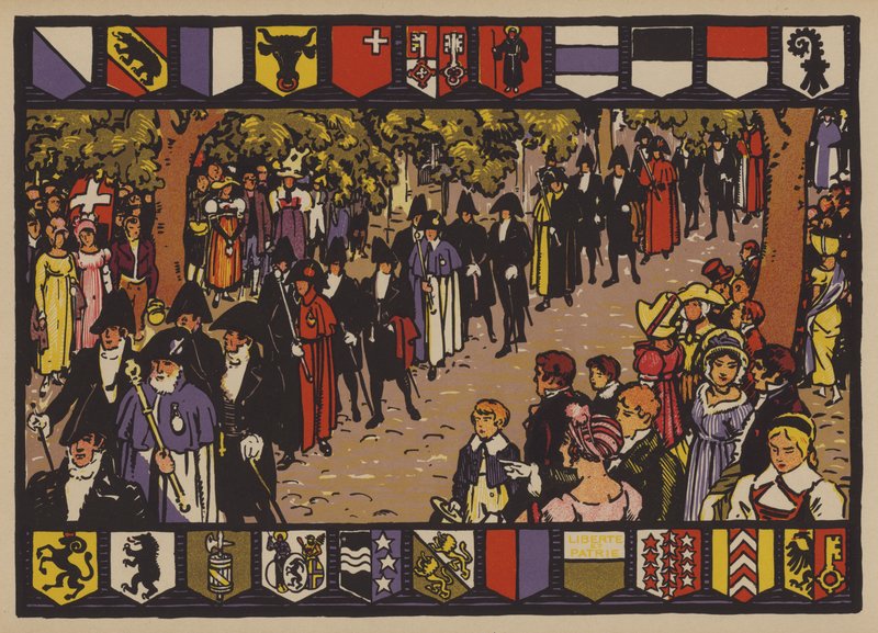 Het Zwitserse federale pact van 1815 door Jules Courvoisier