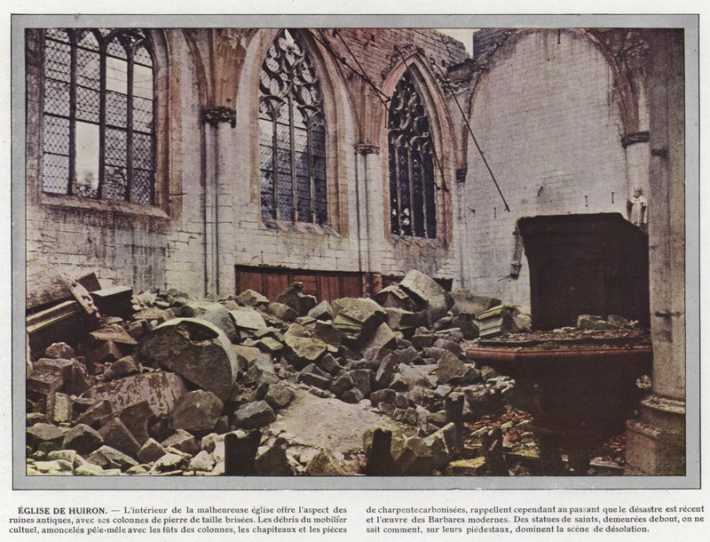 Eglise de Huiron door Jules Gervais Courtellemont