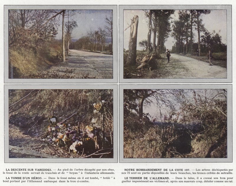La Descente sur Vareddes, Notre Bombardement de la Cote 107, La Tombe D