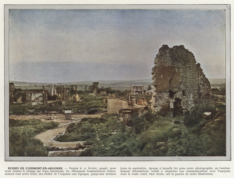 Ruïnes van Clermont-En-Argonne door Jules Gervais Courtellemont