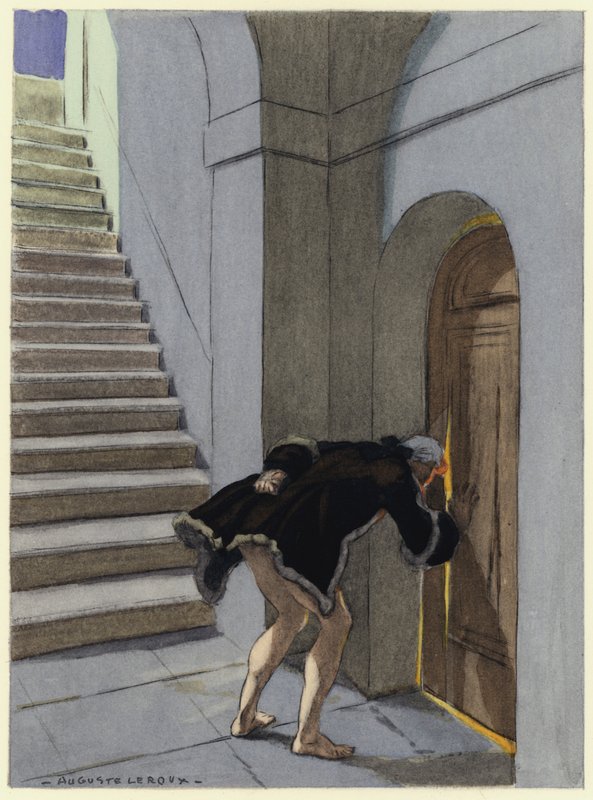 Illustratie voor memoires van Casanova (kleurenlitho) door Jules Marie Auguste Leroux