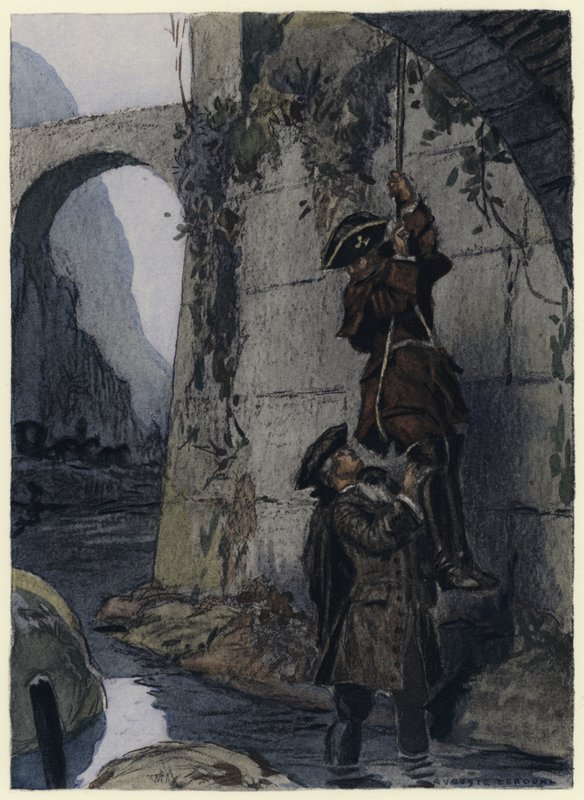 Illustratie voor memoires van Casanova (kleurenlitho) door Jules Marie Auguste Leroux