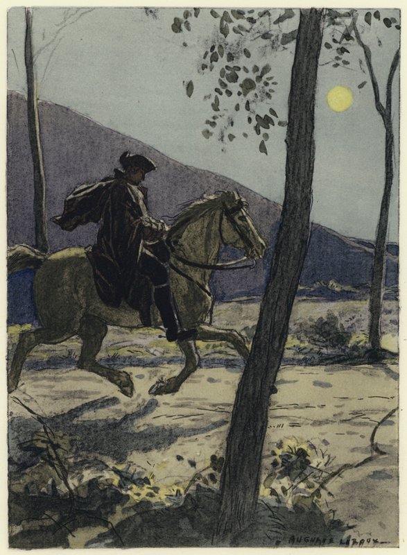 Illustratie voor memoires van Casanova (kleurenlitho) door Jules Marie Auguste Leroux