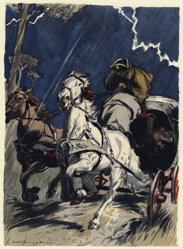 Illustratie voor memoires van Casanova (kleurenlitho) door Jules Marie Auguste Leroux