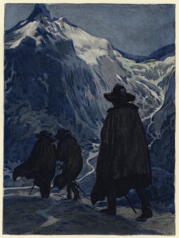 Illustratie voor memoires van Casanova (kleurenlitho) door Jules Marie Auguste Leroux