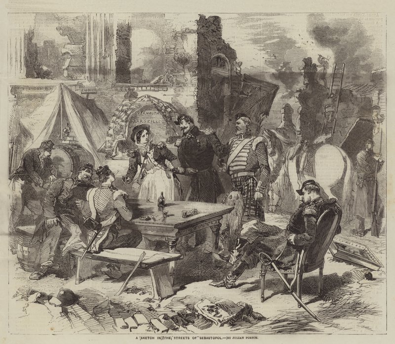 Een Schets in de Straten van Sebastopol door Julian Portch