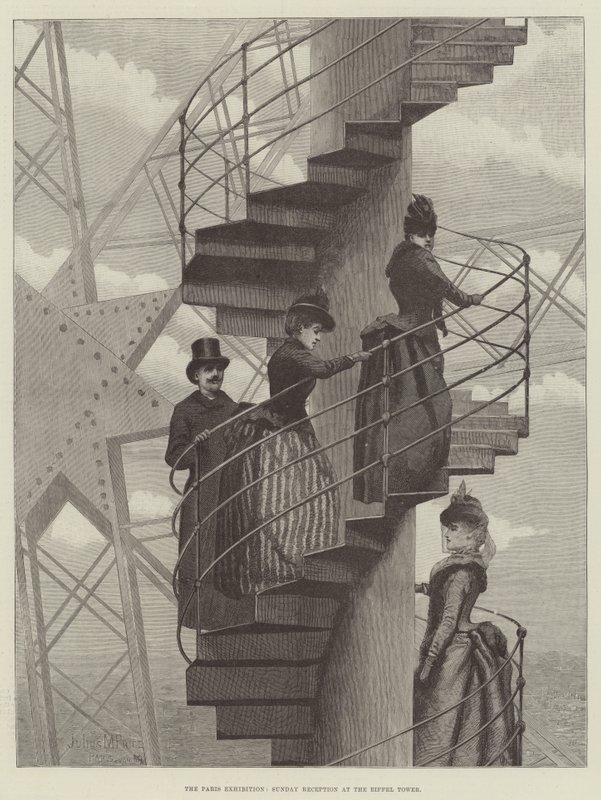 De Parijse Tentoonstelling, Zondagontvangst bij de Eiffeltoren door Julius Mandes Price