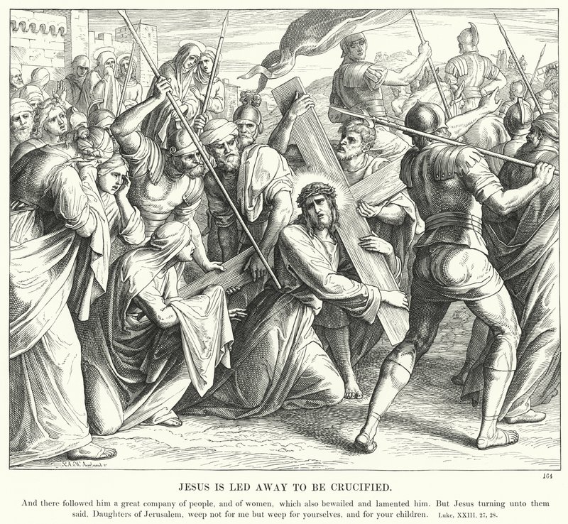 Jezus Wordt Weggevoerd om Gekruisigd te Worden door Julius (after) Schnorr von Carolsfeld
