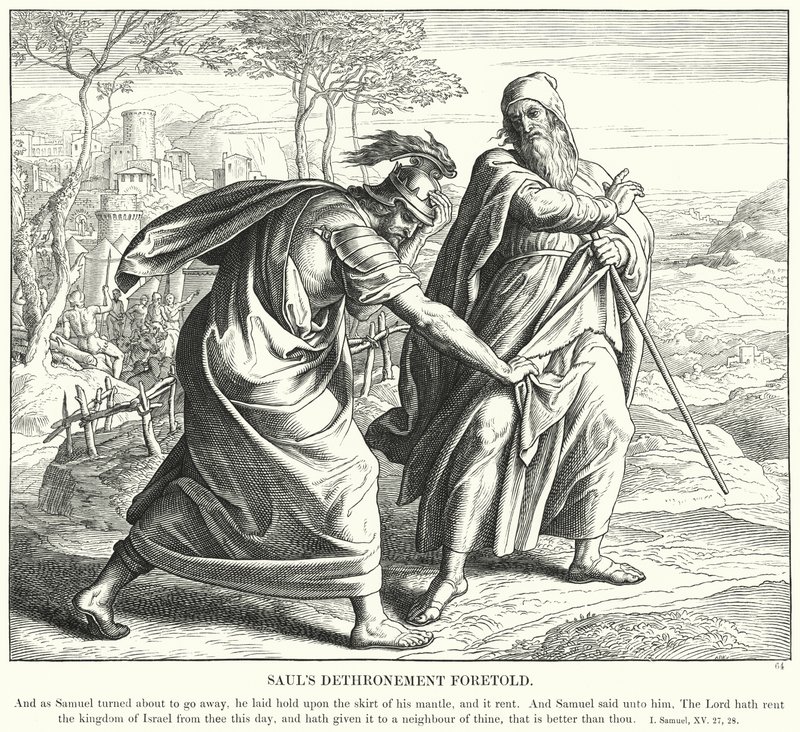 Sauls Onttrooning Voorspeld door Julius (after) Schnorr von Carolsfeld