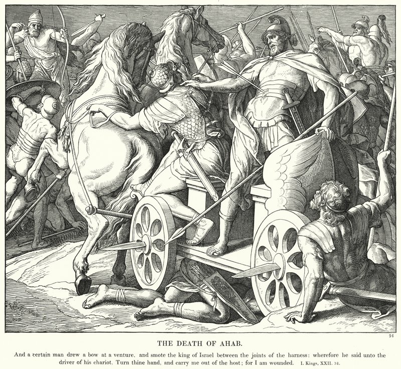 De Dood van Achab door Julius (after) Schnorr von Carolsfeld