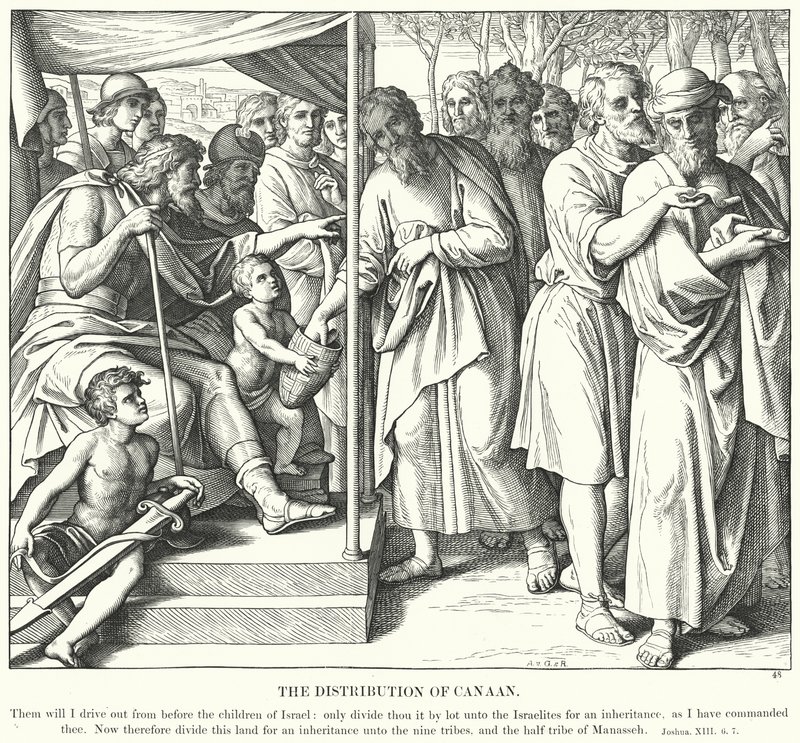 De Verdeling van Kanaän door Julius (after) Schnorr von Carolsfeld